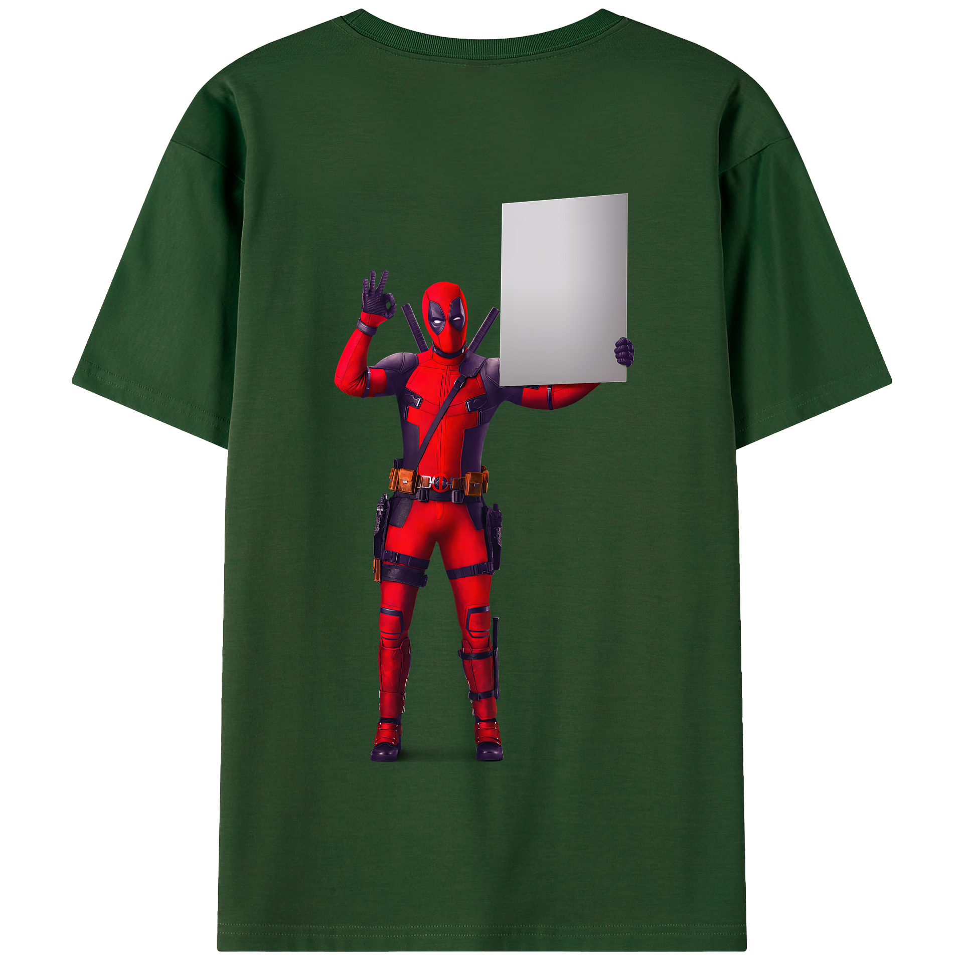 （画像用） Deadpool デッドプール 綿100％半袖Tシャツ（背面プリント）